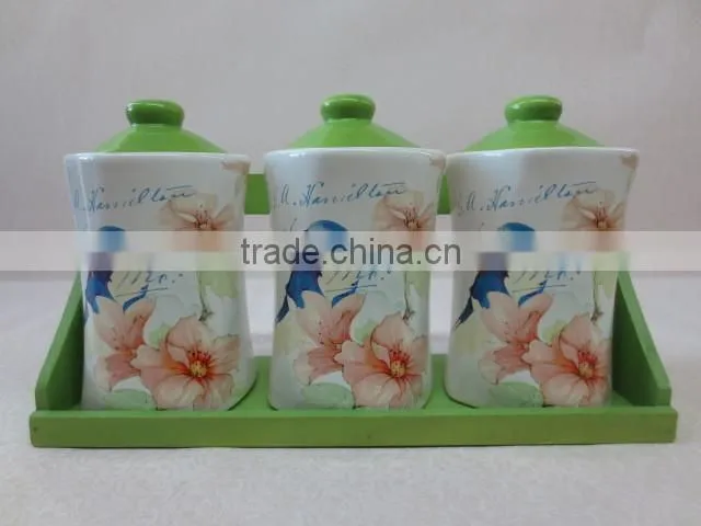 fine decal ceramic water pitcher jug