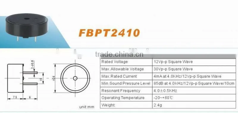 Sell fast magnetic 1 5v buzzer(internal drived type)(RHOS)