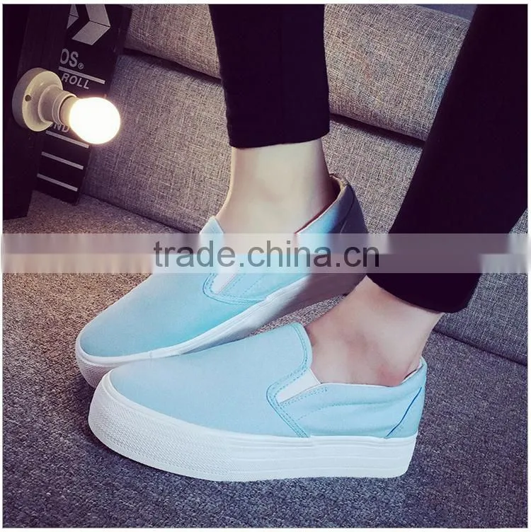 Plus Size 35-40 Flat Platform Shoes Woman Flat Canvas Lazy Shoes Female Fashion Trifle Thick Crust Shoes Footwear Women Shoes
