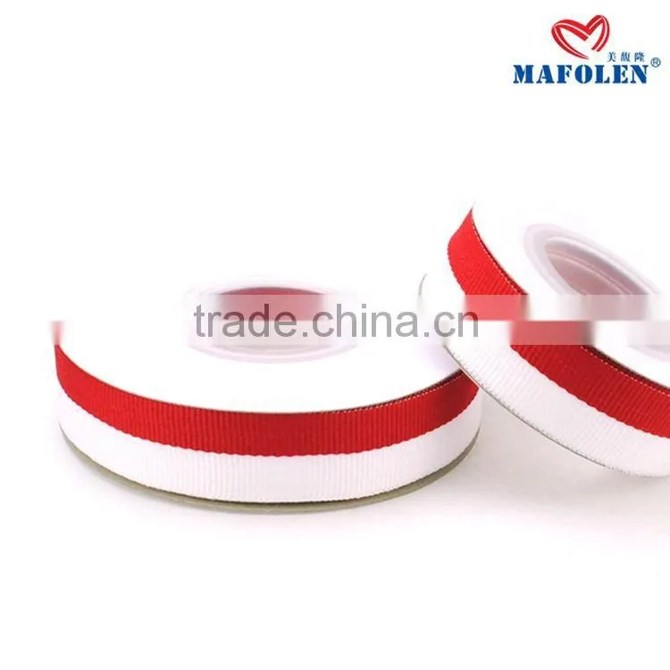 hot sale custom color stripe printed grosgrain sports ribbon
