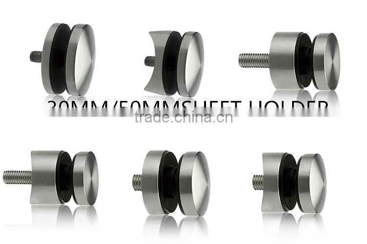 Stainless Steel round Curved back Glass Holder 30mm SS Glass Holder