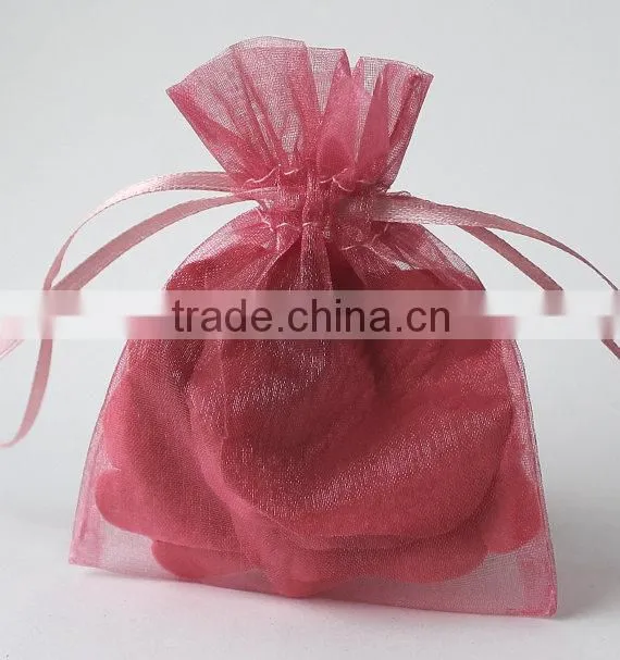 Small size black printed velvet drawstring bags