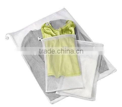 2016 fast selling set 3 drawstring closure Mesh Wash Bag