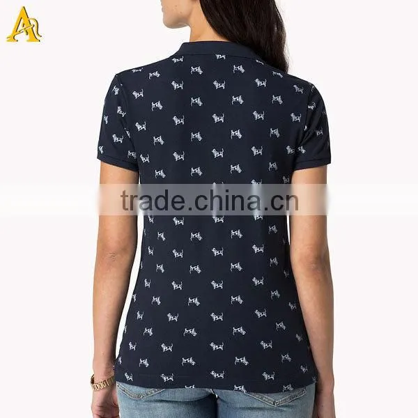 95% cotton honeycomb polo t-shirt