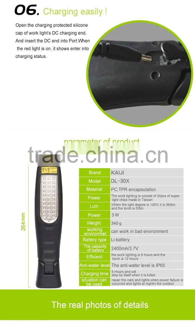 Automotive Rechargeable LED Work light for inspection