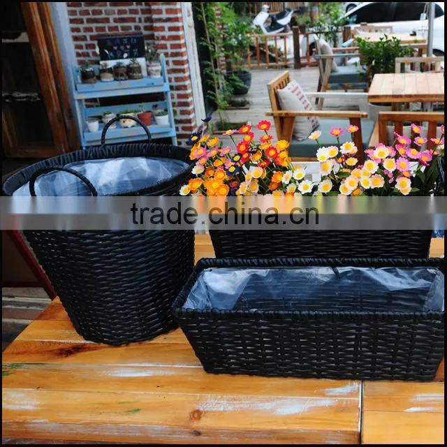 plastic rattan basket basket