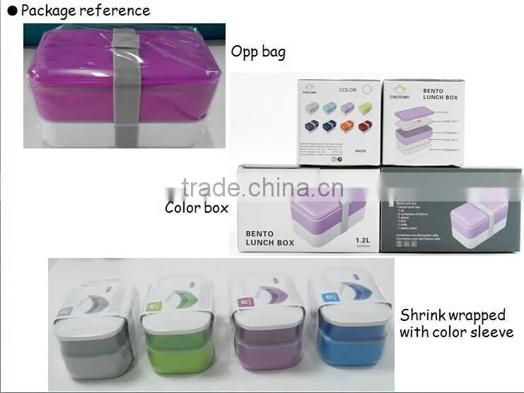 BPA free plastic lunch box with silicone inner lid for Children