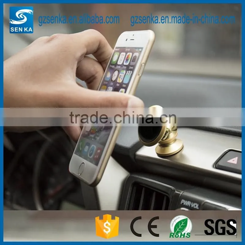 new premium aluminium alloy magnetic phone car holder 360