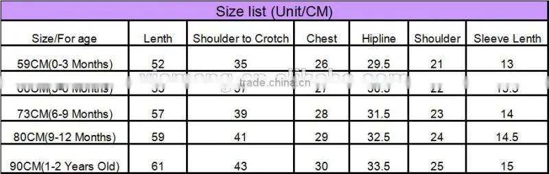 2015 OEM service unisex baby romper