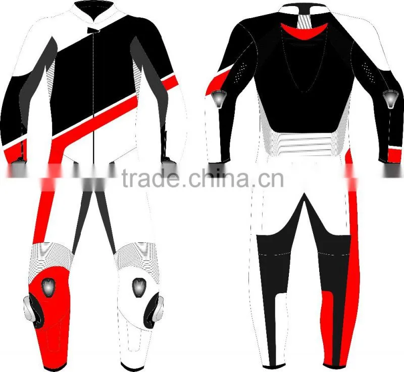 Motorbike leather suit/motorcycle racing custom suit
