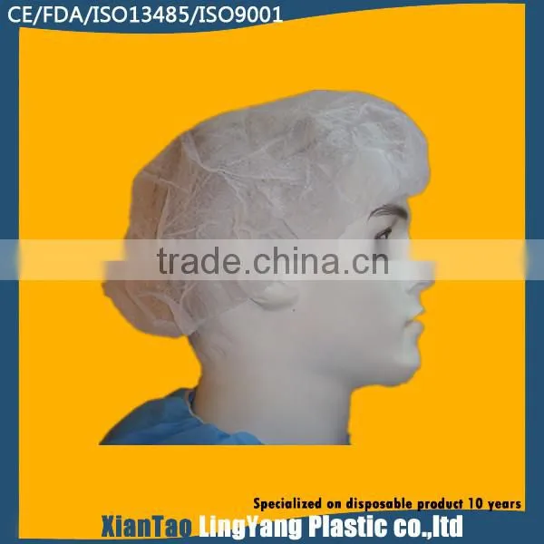 Disposable Nonwoven Bouffant Caps For Medical Use Nurse Cap