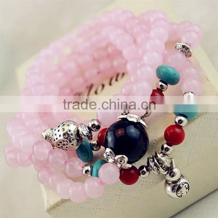 2016 Pink p urple crystal bead