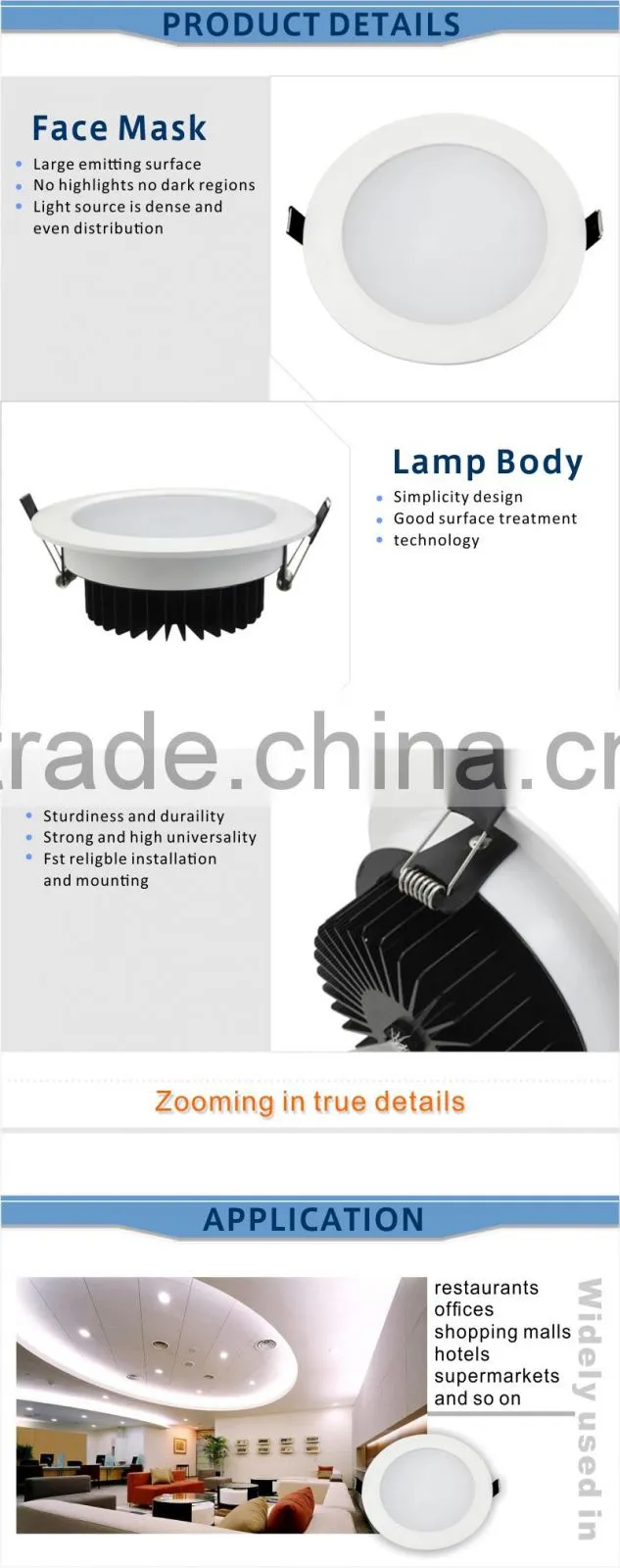 15w surface mounted round downlight led 22v
