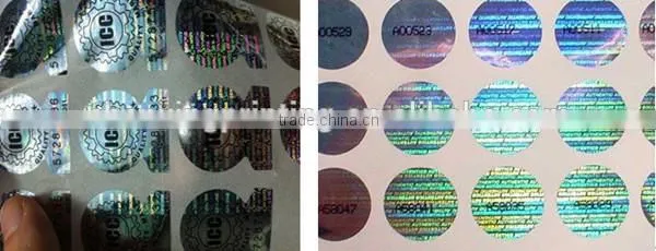 Laser Transparent Holographic Adhesive Label