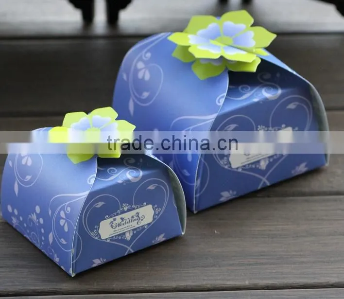 blue l Paper Gift Box candy paper box for wedding chocolate box