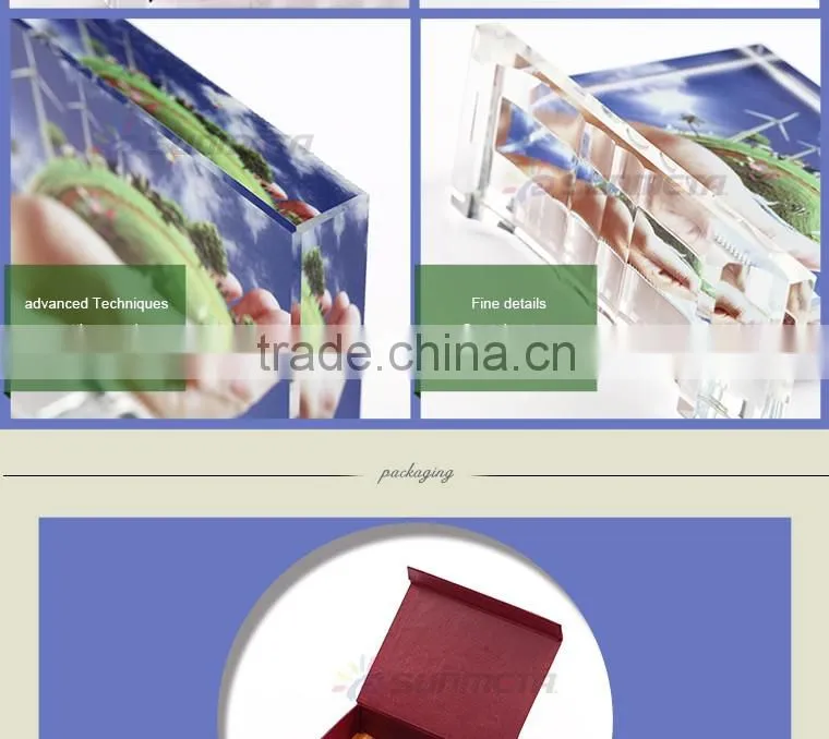 Wholesale sublimation bridge shaped screen blank 3D sublimation crystal gift items