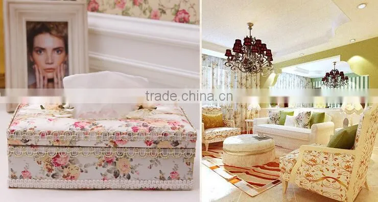 Luxurious table decoration fabric napkin paper box