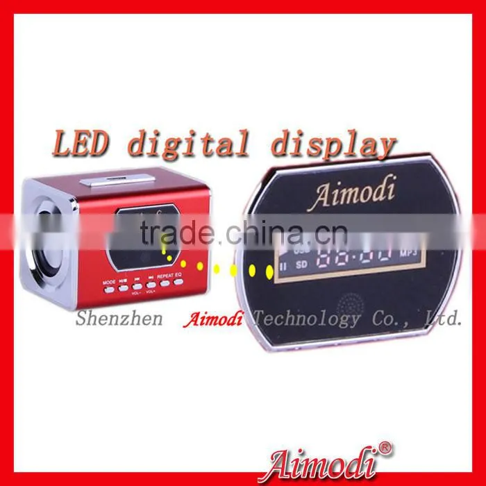 full metal remote control speaker, mini portable digital speaker with line in function