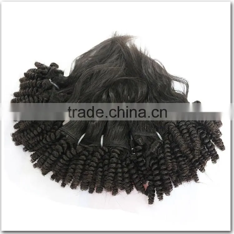 One donor unprocessed 100% virgin brazilian human hair, top kinly curly human hair braid in bundles