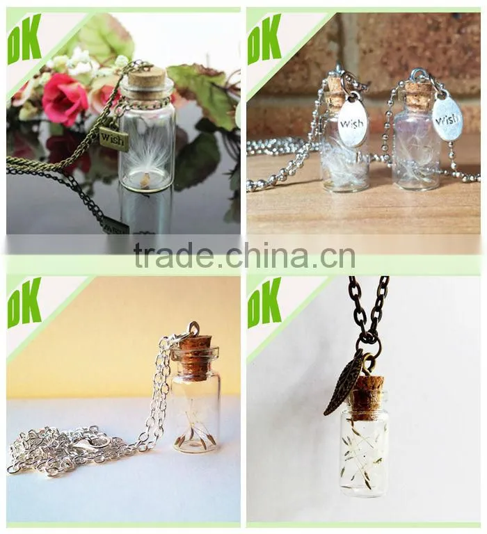** bottle jewelry ** miniature bottles, tiny glass bottles, Round Glass Bottle - empty mini 200ml glass bottle