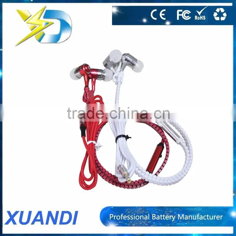 Metal stereo in ear earphone wired headphone with mic