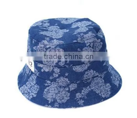 fashion blue australian streetwear bucket hat floral print pattern cotton reversible paisley bucket hat