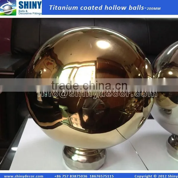 4" gold steel ball