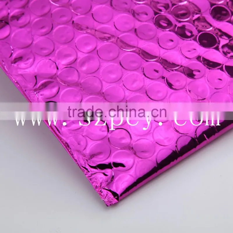 colorful aluminum foil bubble bag/metallic bubble mailers envelope
