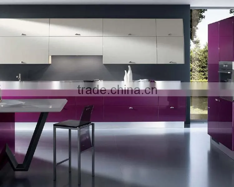 Beautiful design purple kitchen cabinet rolling shutter