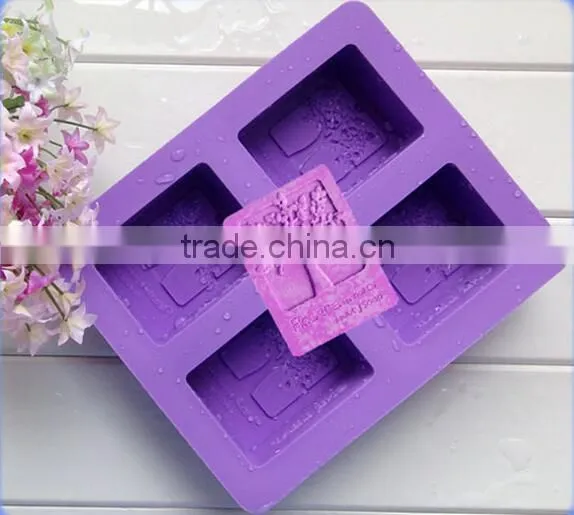 Handmade Silicone square soap mold high temperature resistant silicone soap molds