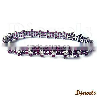 White Gold Diamond Bracelet, Ladies Bracelet, Diamond jewellery