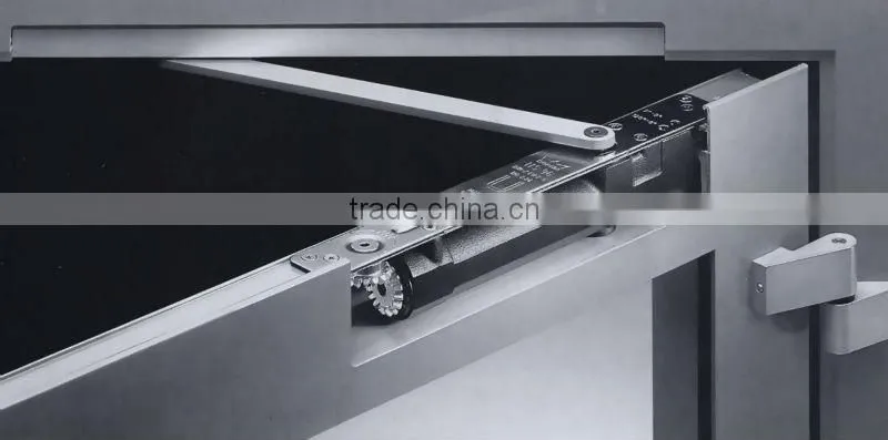 Flush mounted safe door closer with 45-65kg door weight