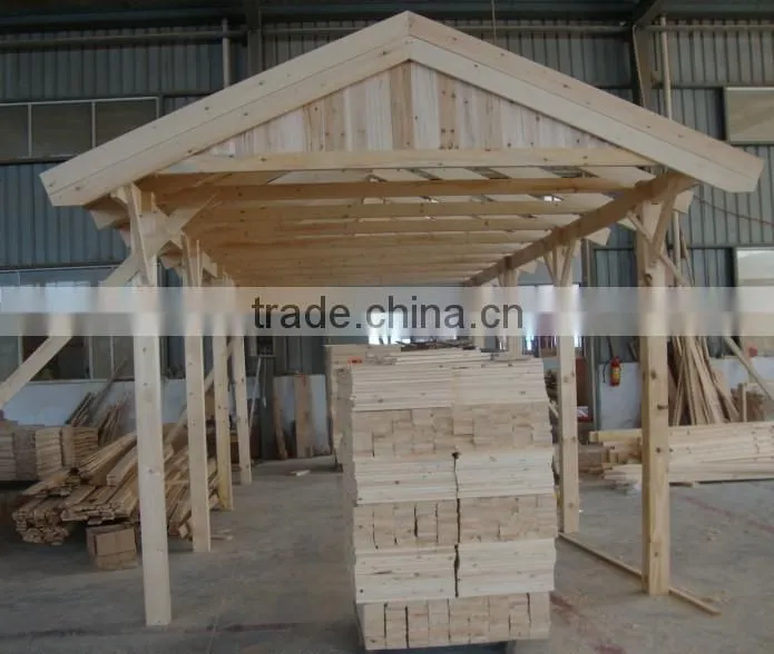 Manufacturer directly supply prefab wooden carport/solar carport