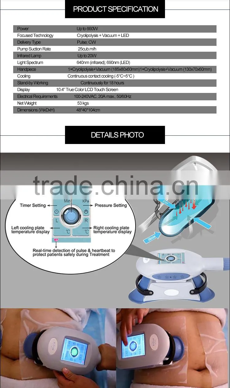 Fat Freezing&Body slimming machine with 2 handles at the same time work