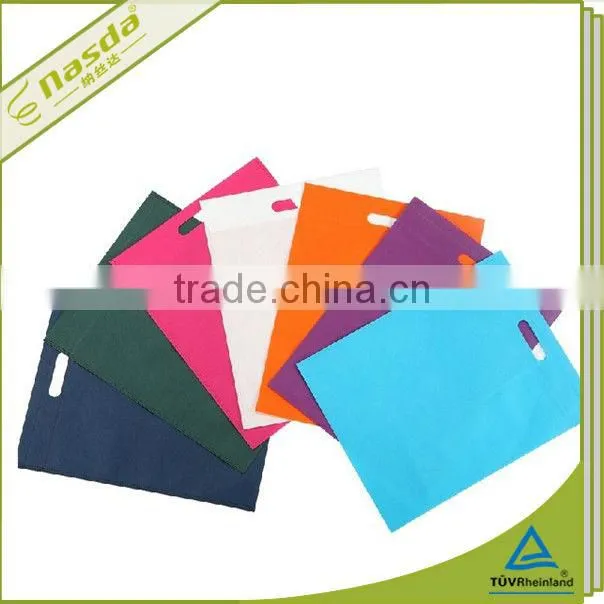 biodegradable silk screen printing ultrasonic hot stemp supermarket shopping non woven T-shirt bag