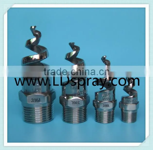 1/4"-4" male BSPT EBW 3100 B3 SS stainless steel brass /plastic spiral nozzle