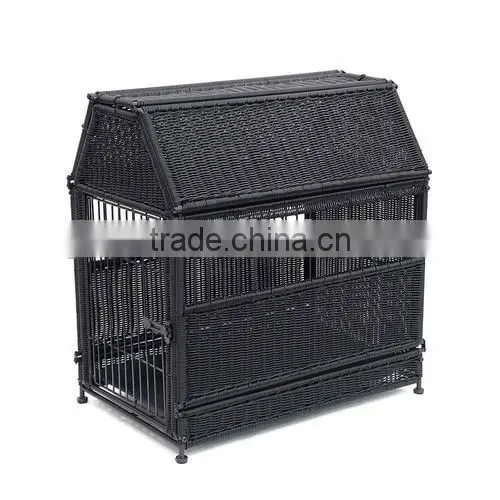 Unique metal & wicker craft special for cat and dog luxury pet cage