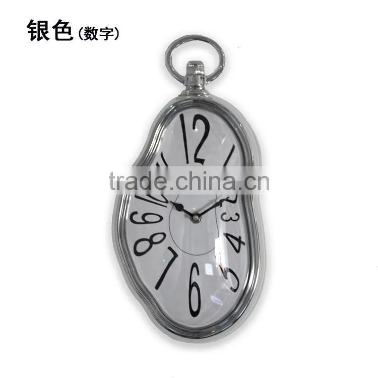 2015 the newest wall quartz clock melting wall clock novelty home decor wall clock art clock