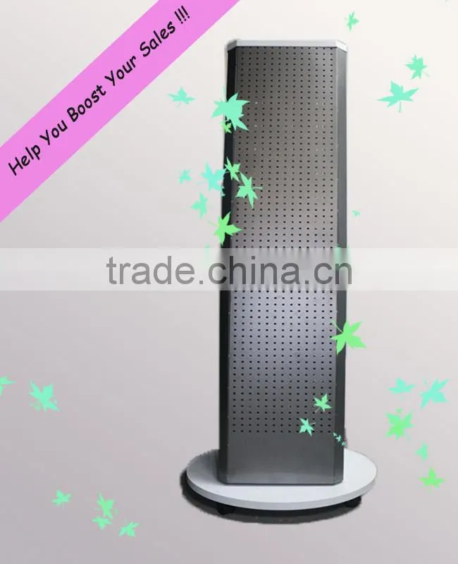 Floor Standing Removable Rotating Metal Pegboard Display Stand