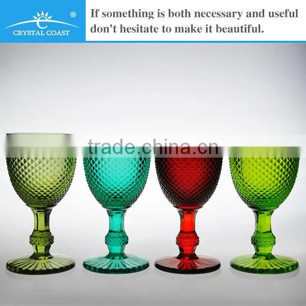 elegant wedding colorful glass champagne flute