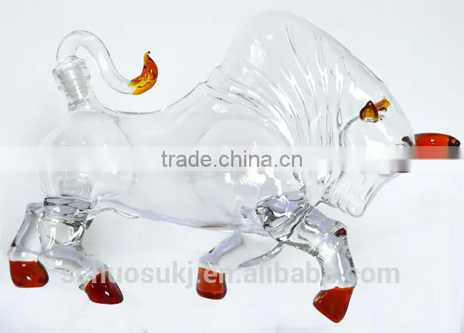 Item 0818 Good quality Wholesale 750ml Frosted Glass Wine Bottle for Vodka,and whisky
