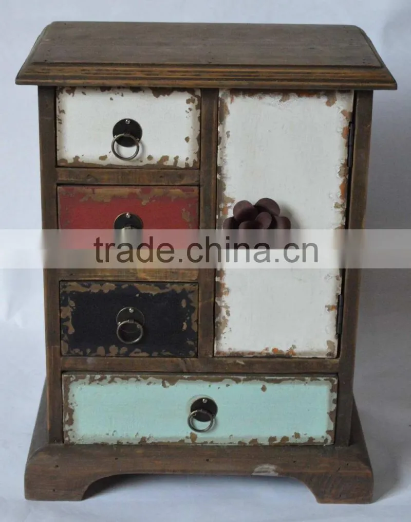 Antique wooden carved case with drawers, wooden carved jewel box