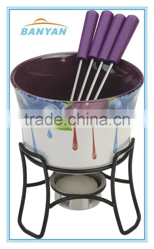 Fondue set, chocolate fondue set, mini fondue set, stainless steel fondue set,