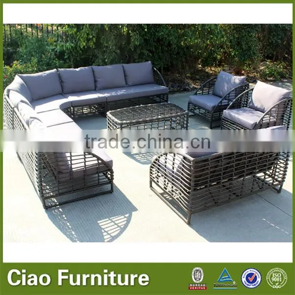 Used wicker furniture for project huge wicker sofa set