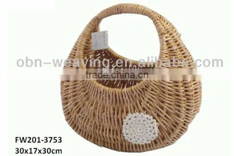 Wholesale hot sell children oval empty fancy wicker gift baskets