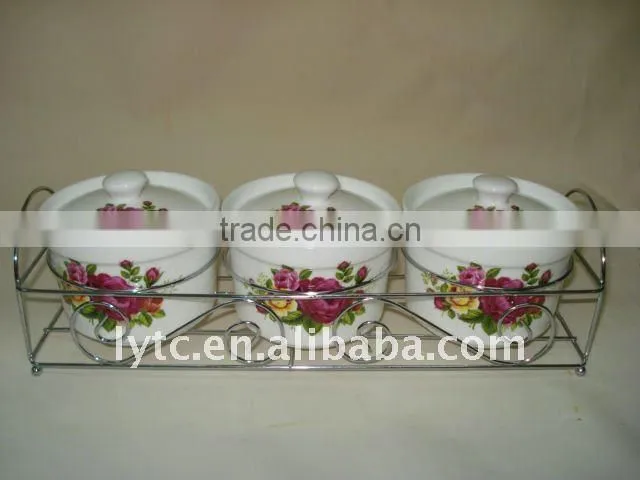storage porcelain spice jar set