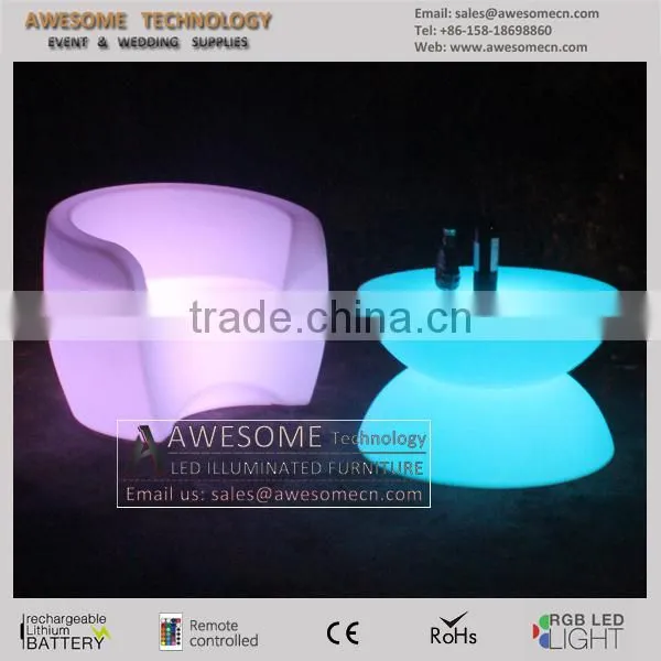 round shape LED casino lighted table