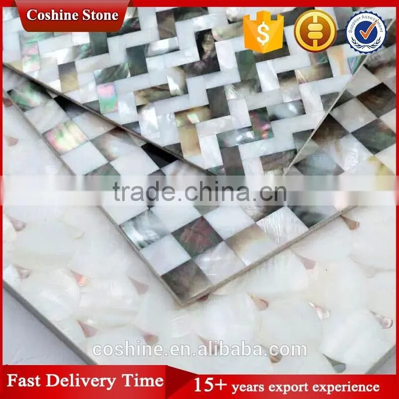 Square Wall Tile Natural Oyster Mother of Pearl Shell Mosaic Tiles