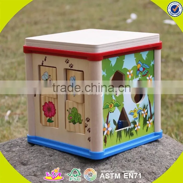 2017 New design wooden beads game cube wooden beads game mini wooden beads game W11B132