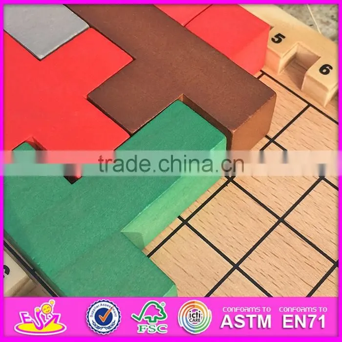 2016 newest children wooden puzzle board game,intelligence wooden puzzle board game,fashion wooden puzzle board game W11A042